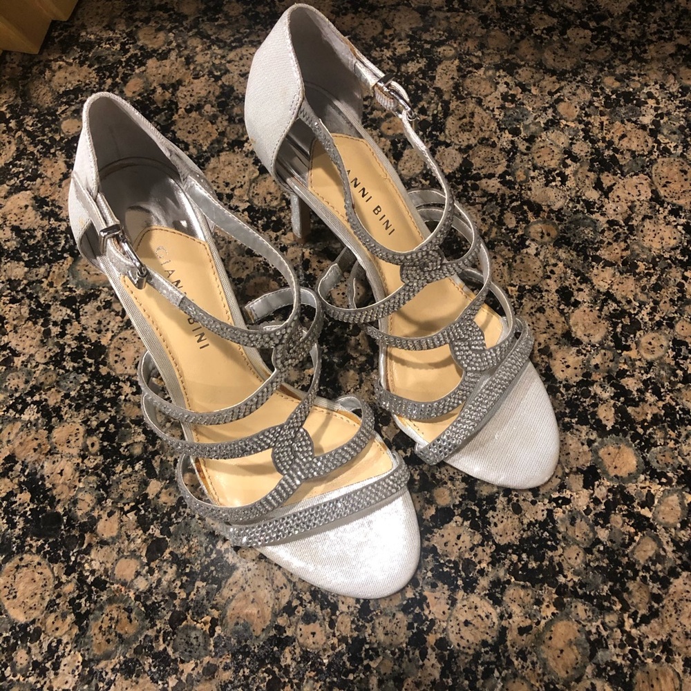 Formal silver sandals size 8.5